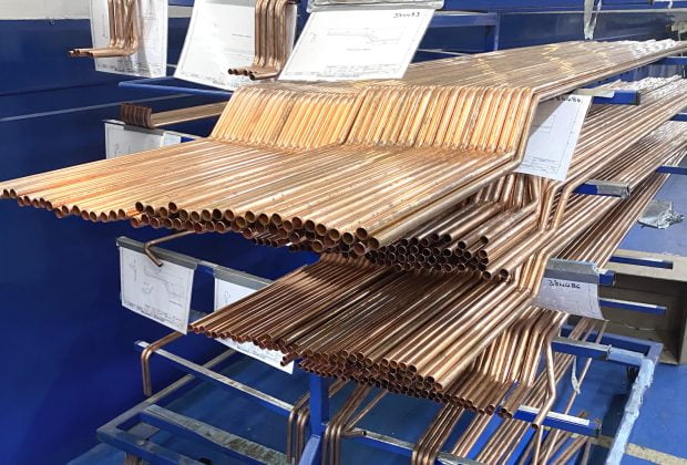 Unison | UNISON EVBEND MANUAL CNC TUBE BENDER REMOVES NEED FOR 50,000 SOLDERED JOINTS  – AND PAYS FOR ITSELF IN SINGLE PROJECT 0