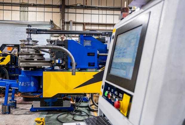 Stairlift tube bending machine